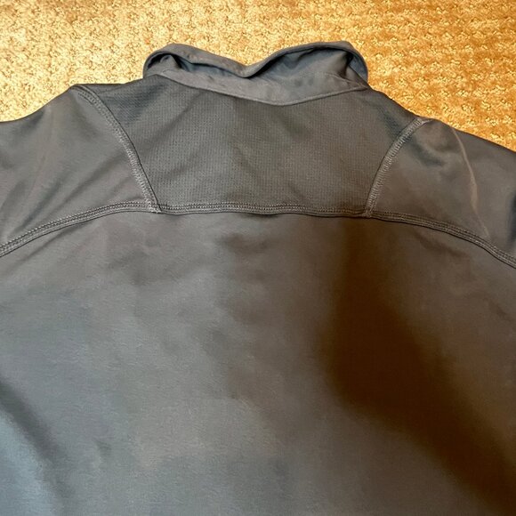 Chicago White Size 1/4 Zip Mens Polo Size L Magestic Embroidered Logo Black Polo - Picture 9 of 9